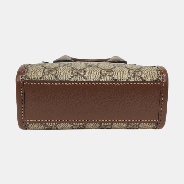 Retro Mini Monogram Coated Canvas Beige