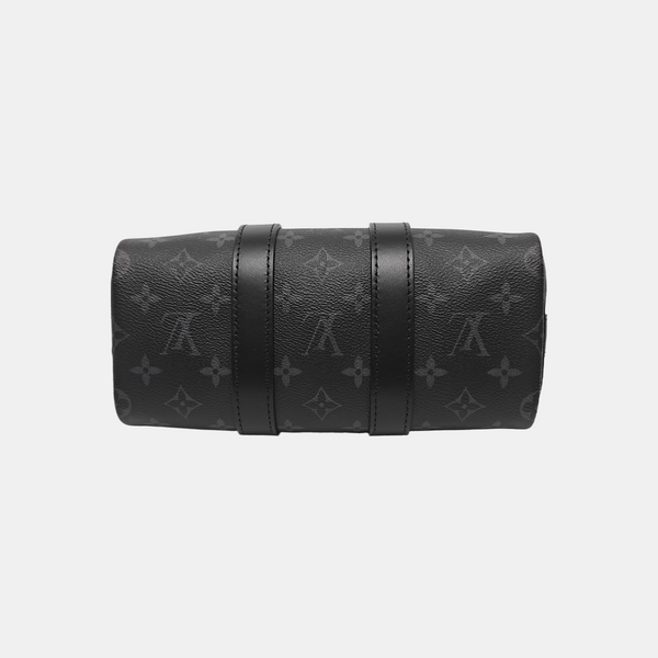 KEEPALL 25 Monogram Coated Canvas Black