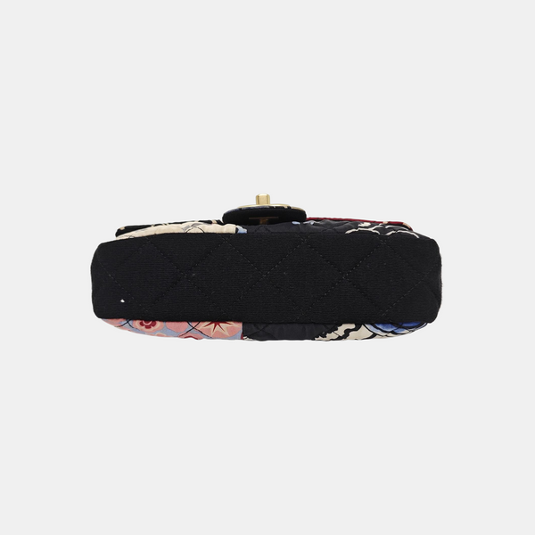 CLASSIC FLAP Mini Quilted Fabric Multicolor