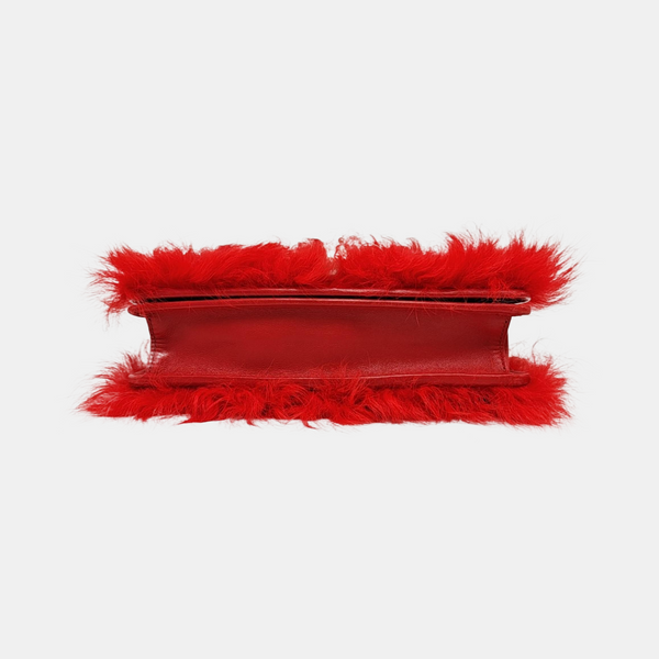 Fabric Shoulder Bag Red