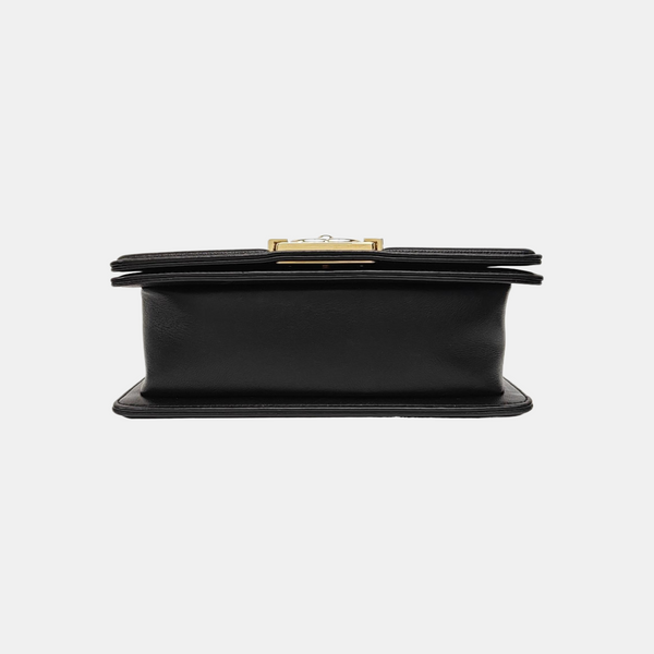 BOY CHANEL Small Chevron Lambskin Black