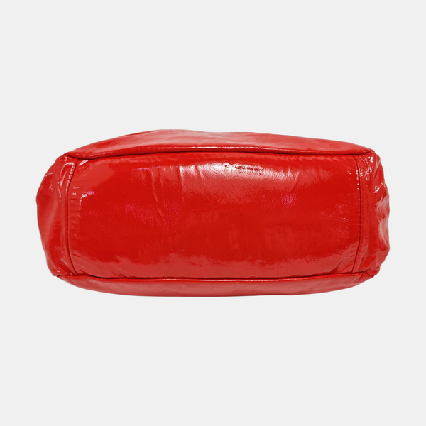 Patent Leather Tote Bag Red