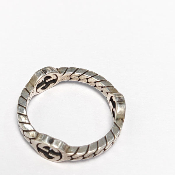 Interlocking G 925 Sterling Silver Ring HK 11