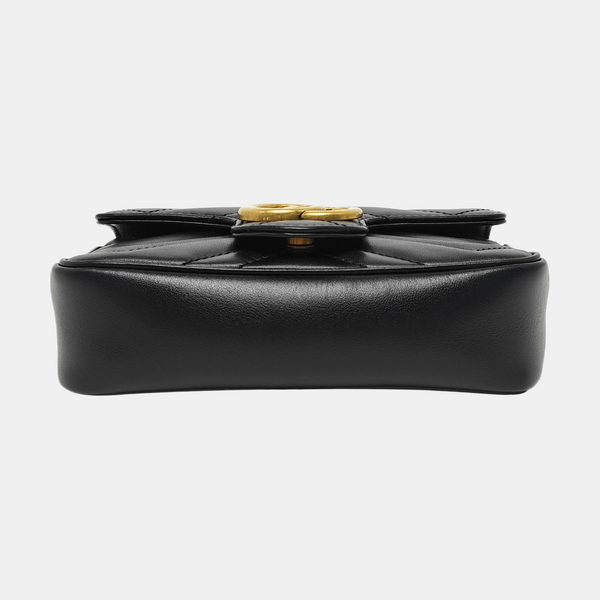GG Marmont Mini Quilted Calfskin Black