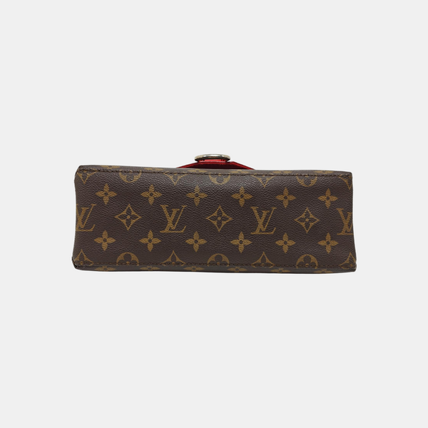 SAINT MICHEL Monogram Coated Canvas Brown