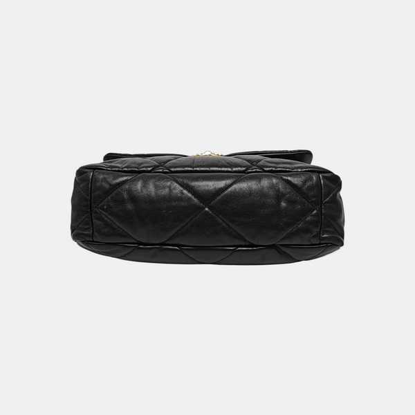CHANEL 19 Large Quilted Lambskin Black