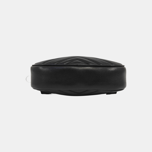 GG Marmont Super Mini Quilted Calfskin Black