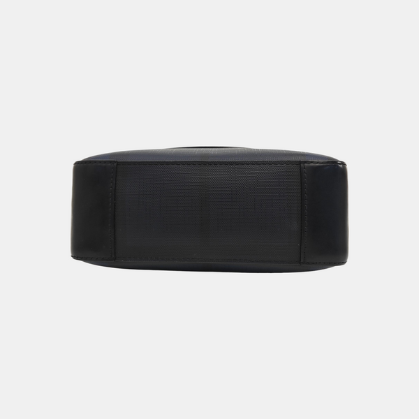 Coated Canvas Shoulder Bag Black