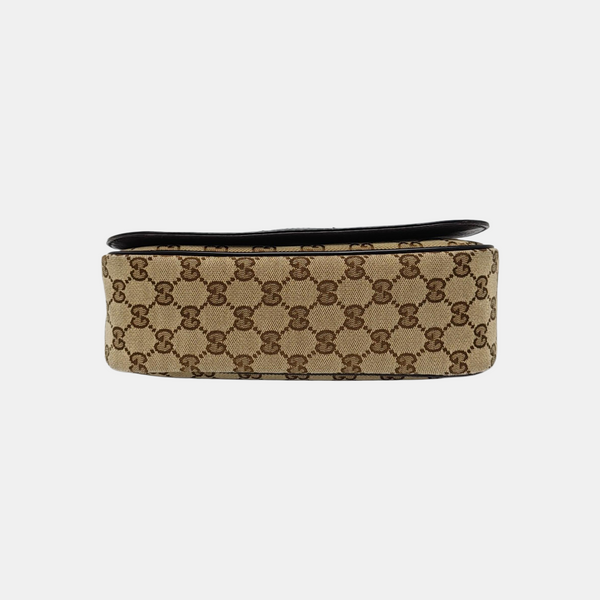 Monogram Canvas Shoulder Bag Brown