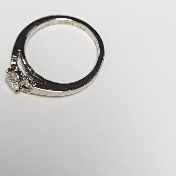 SOLITAIRE 1895 Platinum 950 Silver Ring EU 48