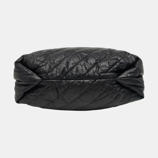 Crush Medium Quilted Calfskin Black