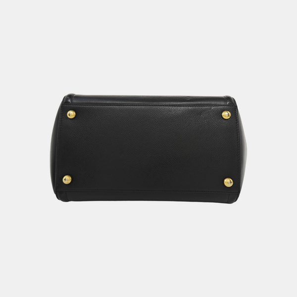 Calfskin Shoulder Bag Medium Black