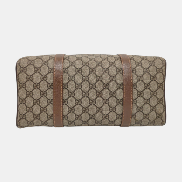 Boston Monogram Coated Canvas Brown