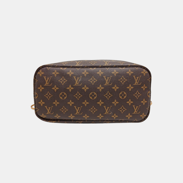 NEVERFULL MM Monogram Coated Canvas Brown