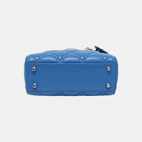 Lady Dior Mini Cannage Lambskin Blue