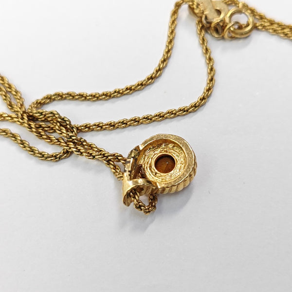 Twist Round Metal Gold Necklace