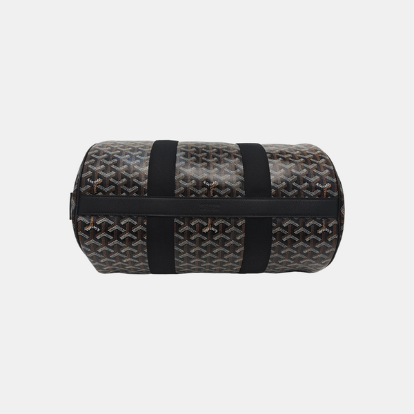 Coated Canvas Top Handle Bag Brown