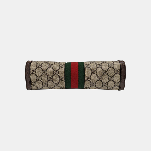 Ophidia Small Monogram Coated Canvas Beige