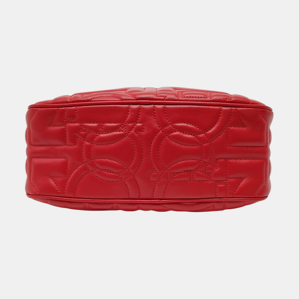Authenticated pre-owned Gancini Quilted Calfskin Red - Shoulder Bag at Looply
