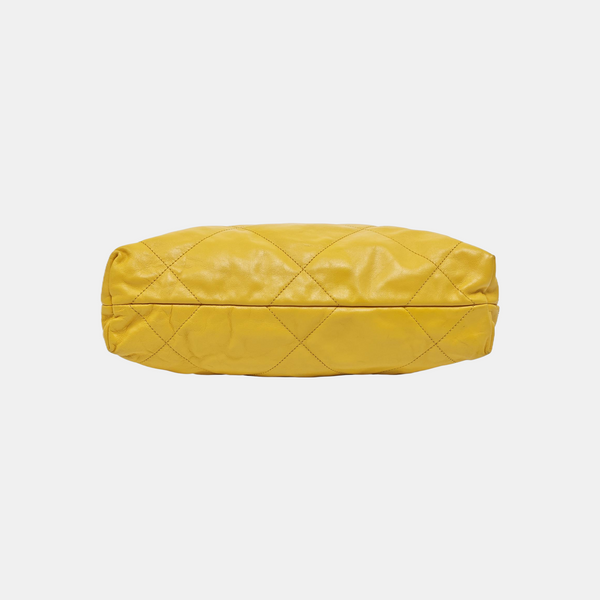 CHANEL 22 Small Quilted Calfskin Yellow