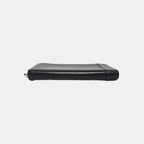 Ligne Shima Monogram Calfskin Blue Wallet