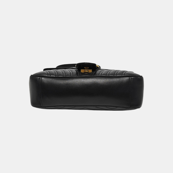 GG Marmont Medium Quilted Calfskin Black