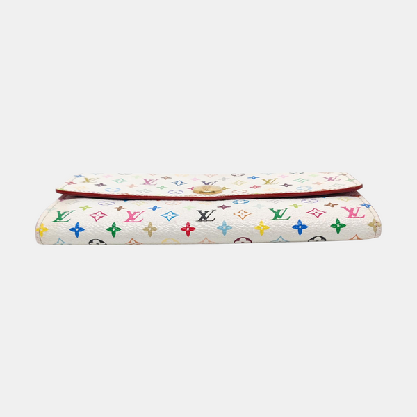 Monedero Monogram en lona revestida blanca