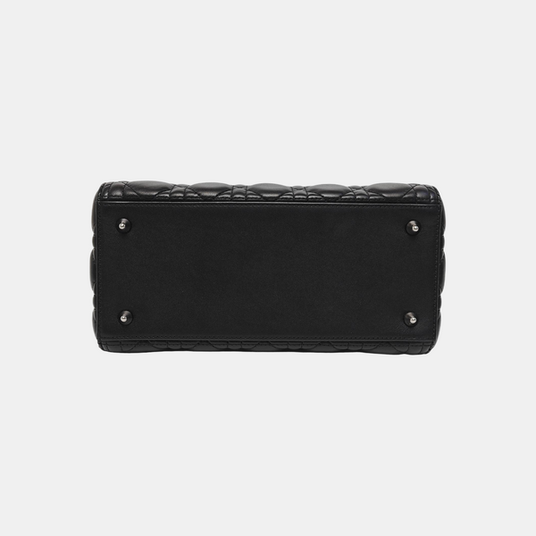 Lady Dior Medium Cannage Calfskin Black