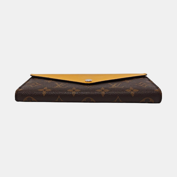 MARIE LOU Monogram Coated Canvas Brown Wallet