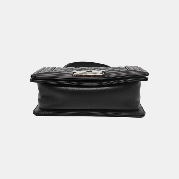 BOY CHANEL Small Quilted Calfskin Black