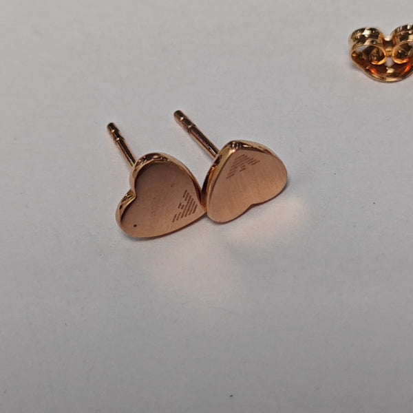 925 Sterling Silver Rose Gold Stud Earrings