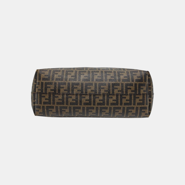 Coated Canvas Tote Bag Brown
