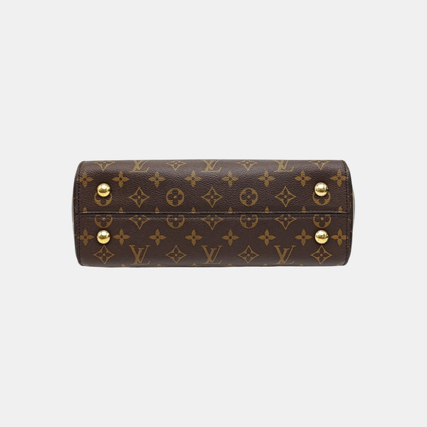 CLUNY MM Monogram Coated Canvas Brown