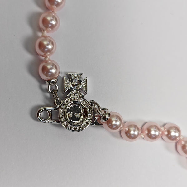 Faux Pearl Pink Necklace