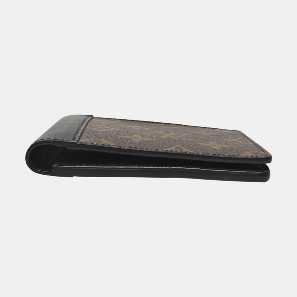 GASPAR Mini Monogram Coated Canvas Brown Card Holder