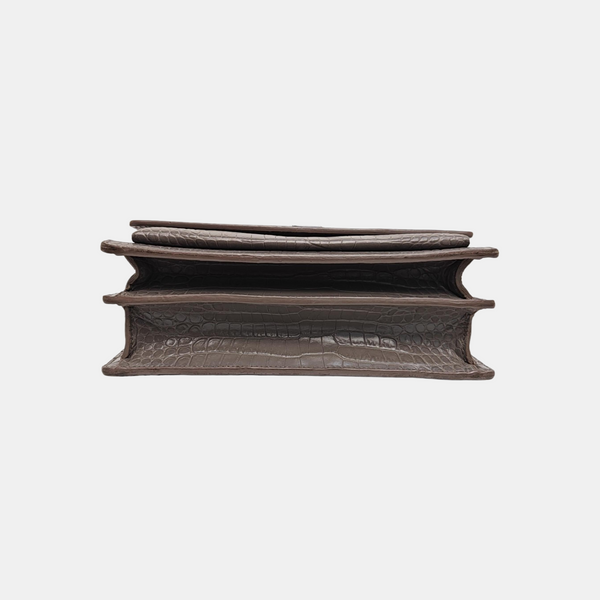 SUNSET Medium Calfskin Gray
