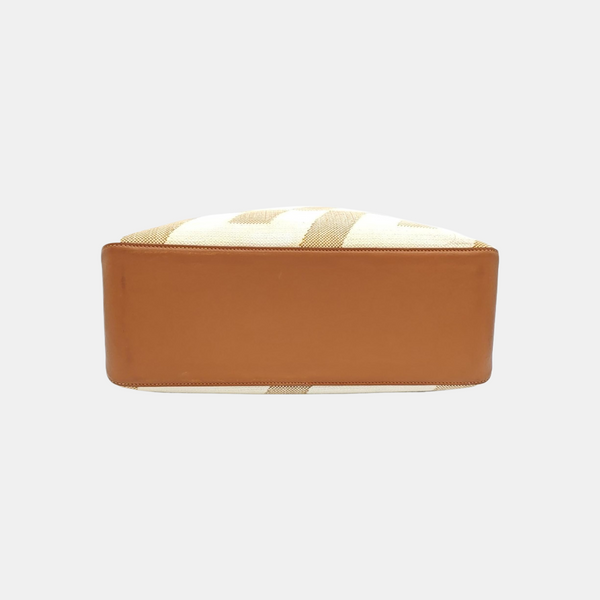 Cabas H En Biais Fabric White