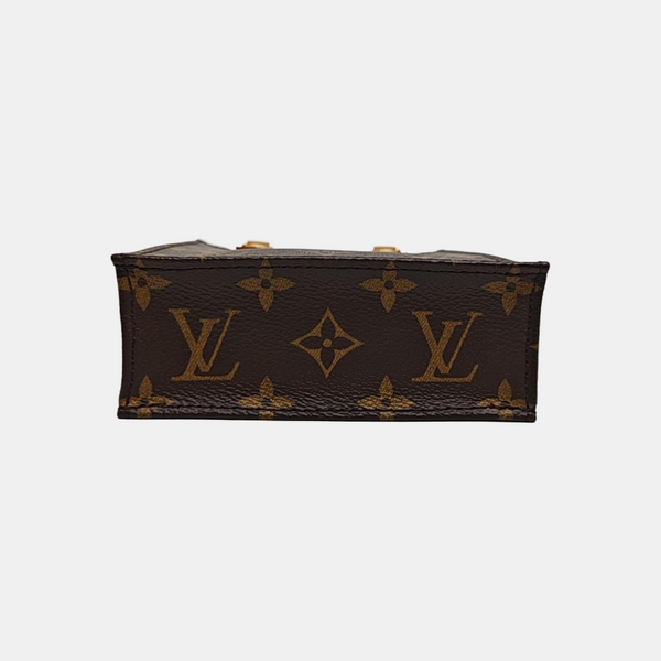SAC PLAT Mini Monogram Coated Canvas Brown