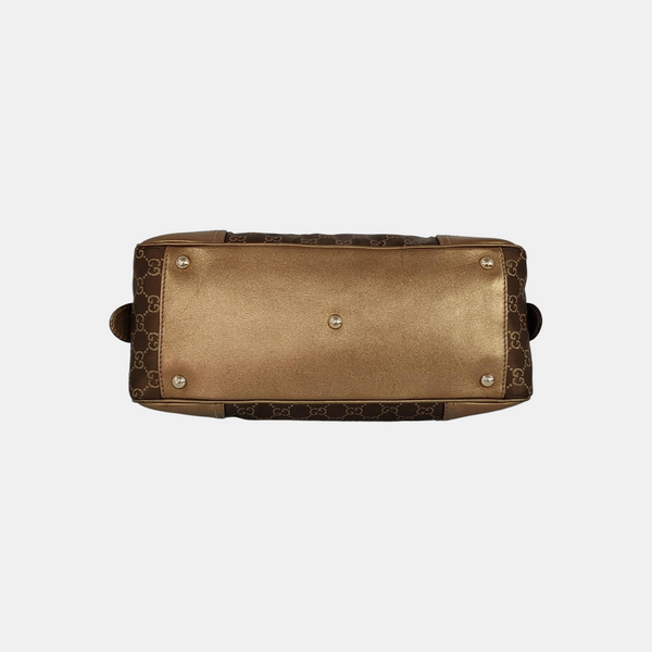Monogram Canvas Shoulder Bag Brown