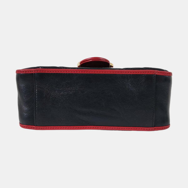 GG Marmont Mini Quilted Calfskin Black
