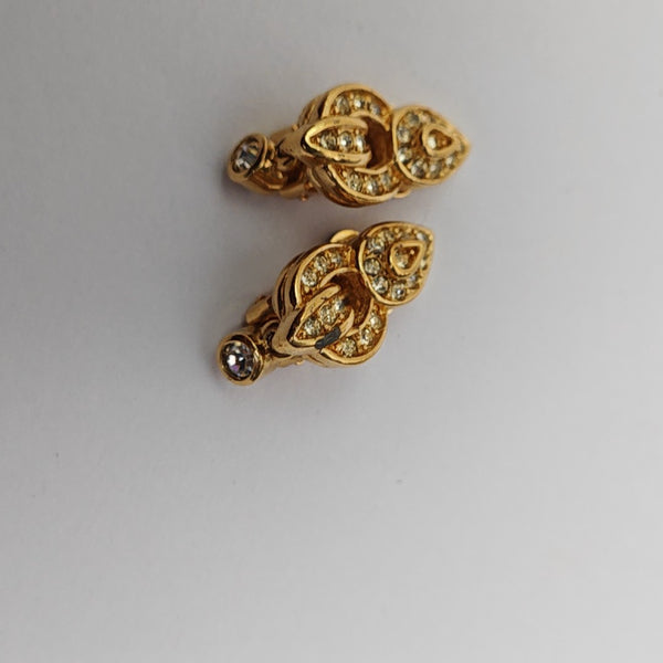 Metal Gold Clip On Earrings