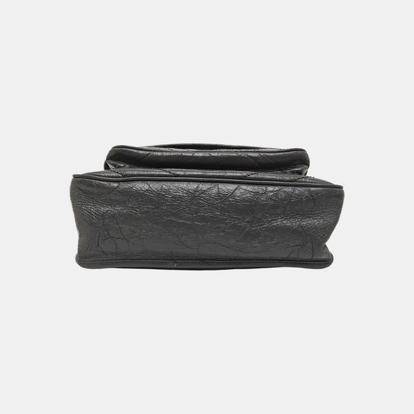 NIKI Medium Chevron Calfskin Gray