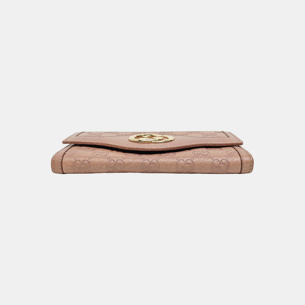 Sukey Monogram Calfskin Beige Wallet