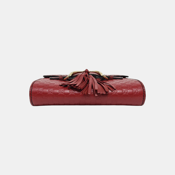 Emily Chain Monogram Calfskin Red