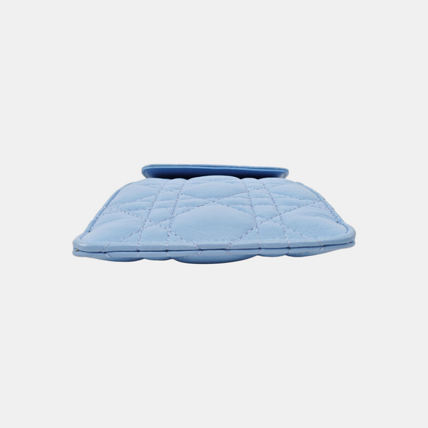 Cannage Calfskin Shoulder Bag Blue