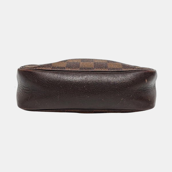 TROUSSE MAKE UP Damier Ebene Coated Canvas Brown