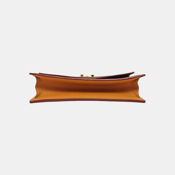 S LOCK Monogram Coated Canvas Brown