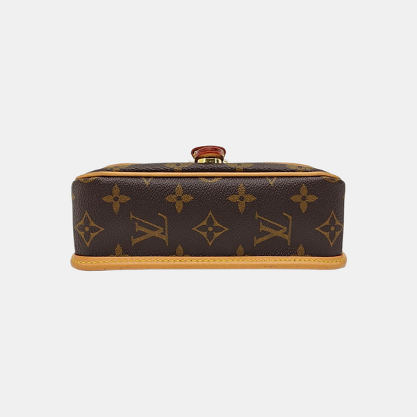 DIANE Nano Monogram Coated Canvas Brown