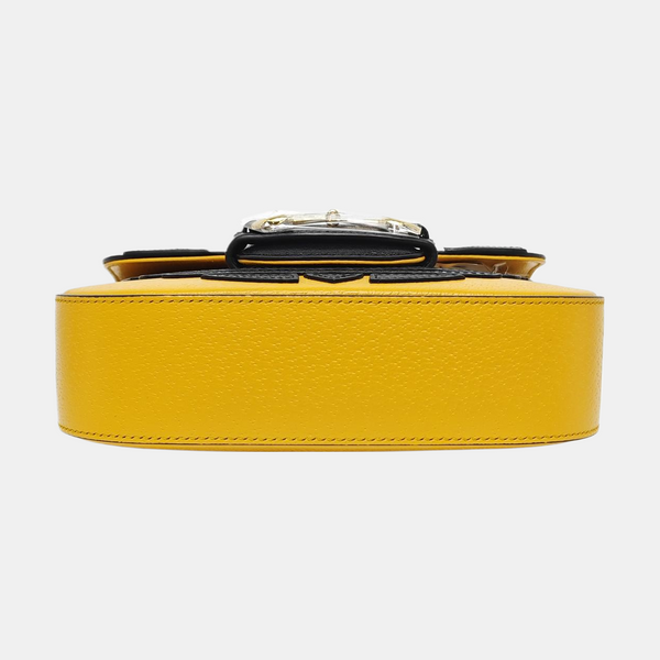 Authenticated pre-owned Horsebit 1955 Mini Calfskin Yellow - Shoulder Bag at Looply