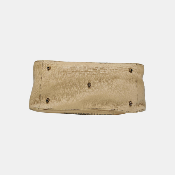 Calfskin Shoulder Bag Beige